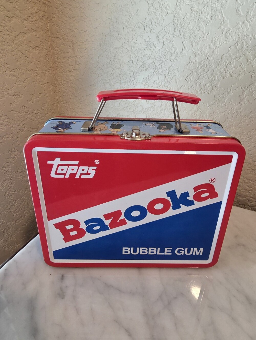 Vintage Topps Bazooka Joe Tin Lunch Box Broken Closure